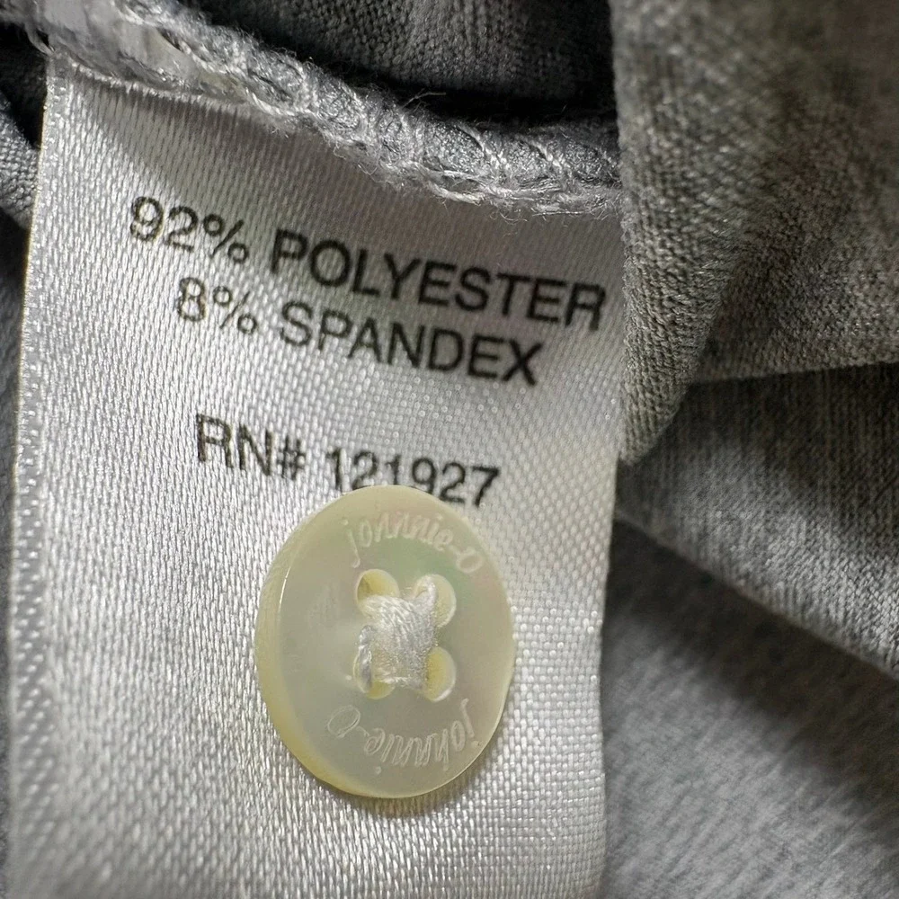 Johnnie-O Polo Shirt Mens Large Grey Meteor Short‎ Sleeve Golf Performance